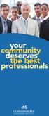 your community deserves the best professionals