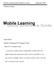 Mobile Learning Quick Reference Guide September 2007