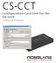CS-CCT Configuration Card Tool for the DR-6255 Software Manual