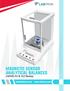 Magnetic Sensor Analytical Balances. LMAB-A1 & A2 Series