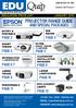 PROJECTOR RANGE GUIDE AND SPECIAL PACKAGES