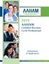 2019 AAHAM Certified Revenue Cycle Professional