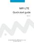 MiFi LTE. Quick start guide. Ver1.0. Copyright 2012 AMTelecom Co., Ltd. All right reserved