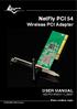 NetFly PCI 54 Wireless PCI Adapter