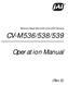 Remote Head Monochrome CCD Camera CV-M536/538/539. Operation Manual. (Rev.E)