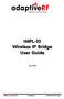 adaptiverf IMPL-10 Wireless IP Bridge User Guide expertise in wireless design June adaptiverf Ltd Preliminary DS-IPML-10-1V0 Page 1