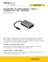 Thunderbolt 3 to esata Adapter + USB 3.1 (10Gbps) Port - Mac / Windows