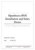 Openbravo POS Installation and Sales Demo User Documentation