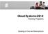 Cloud Systems 2018 Training Programs. Catalog of Course Descriptions