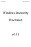 Windows Insecurity. Penetrated. v0.11