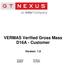 VERMAS Verified Gross Mass D16A - Customer. Version: 1.0