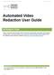 Automated Video Redaction User Guide