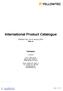 International Product Catalogue