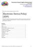 Electronic Device Policy (EDP)