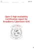 HA Certification Document Broadberry CyberStore 424S 05/17/2013. Open-E High Availability Certification report for Broadberry CyberStore 424S