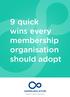 9 quick wins every membership organisation should adopt