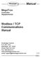 Manual. MegaTron Controller Supplemental. Modbus / TCP Communications Manual