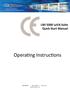Operating Instructions. LMI 5000 LaVA Suite Quick Start Manual. Rev: