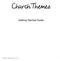 ChurchThemes. Getting Started Guide. ChurchThemes Getting Started Guide Ver