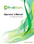 Operator s Manual. For FreshStart Service Providers by CyberSpa LLC. All rights reserved.