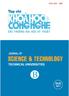 JOURNAL OF SCIENCE & TECHNOLOGY No. 83B CONTENTS