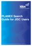 PLANEX Search Guide for JISC Users