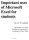 Important uses of Microsoft Excel for students