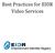 Best Practices for EIDR Video Services
