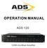 OPERATION MANUAL ADS W rms Mixer Amplifier