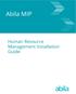 Abila MIP. Human Resource Management Installation Guide