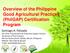Overview of the Philippine Good Agricultural Practices (PhilGAP) Certification Program