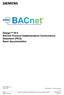 Desigo V6.0 BACnet Protocol Implementation Conformance Statement (PICS) Basic documentation