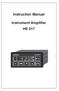Instruction Manual. Instrument Amplifier HE 017