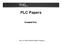 PLC Papers Created For: