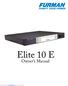 Elite 10 E owner s manual