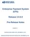 Enterprise Payment System (EPS) Release Pre-Release Notes