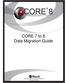 CORE 7 to 8 Data Migration Guide