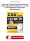 Secrets Of The CDA Exam Study Guide: DANB Test Review For The Certified Dental Assistant Examination PDF
