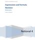 Dumfries and Galloway Council. Expressions and formula Revision. Mathematics. Suzanne Stoppard. National 4