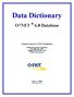 Data Dictionary. National Center for O*NET Development