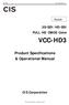 VCC-HD3. Product Specifications & Operational Manual. 3G-SDI/HD-SDI FULL HD CMOS Color. CIS Corporation. English. VCC-HD3 Rev.