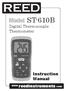 Model ST-610B. Instruction Manual. Digital Thermocouple Thermometer. reedinstruments. www. com