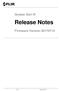 Quasar Gen III. Release Notes. Firmware Version