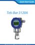 Quick Start Guide. Tek-Bar 3120A. 796 Tek Drive, Crystal Lake, IL USA