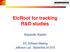 EicRoot for tracking R&D studies