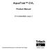 AquaTrak CVL. Product Manual SOM-00002, Issue: SOM-00002, Issue: 2 1 Tritech International Ltd.