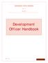 Development Officer Handbook