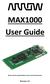 MAX1000 User Guide. Please read the legal disclaimer at the end of this document. Revision 1.0