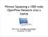 Mininet: Squeezing a 1000 node OpenFlow Network onto a Laptop. Bob Lantz, November 19, 2009