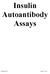 Insulin Autoantibody Assays